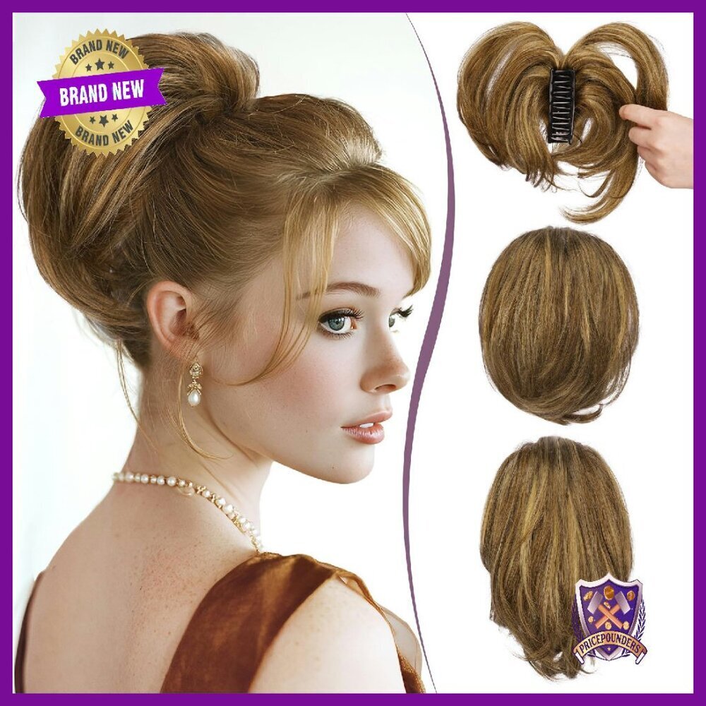 9 Inch Human Hair Ponytail Extension with Bendable Metal Clip for Thick Hair